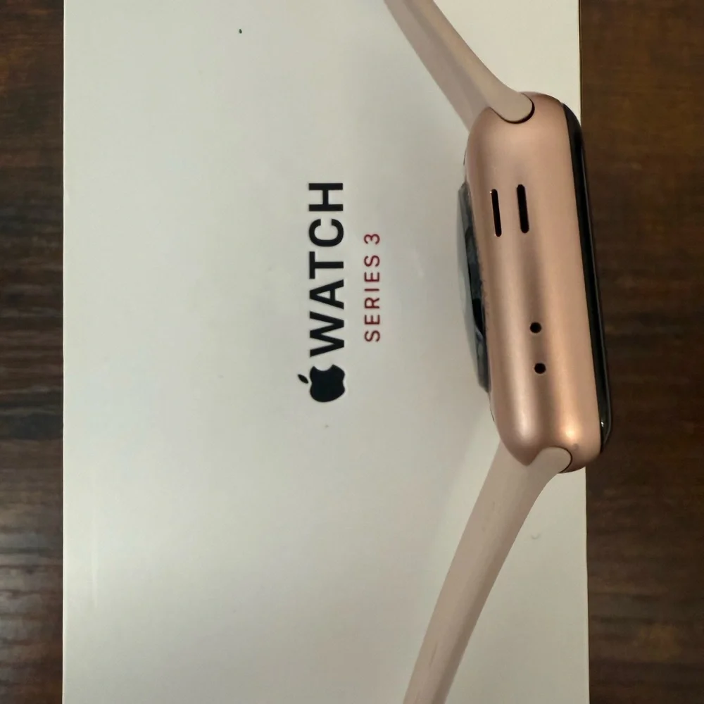 Apple Watch Series 3 with Pink and Black Bands